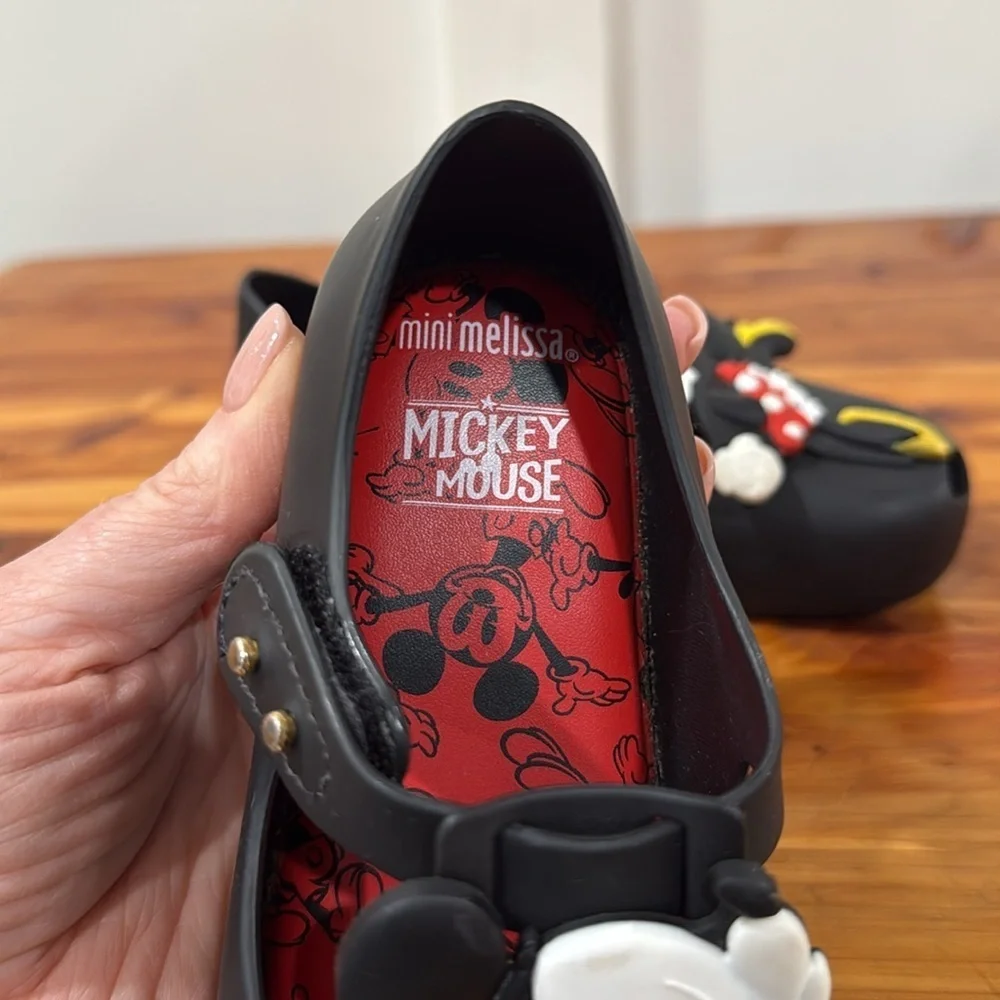 Mini Melissa Ultragirl Disney Mary Jane Flats Mickey Minnie Mouse Kissing